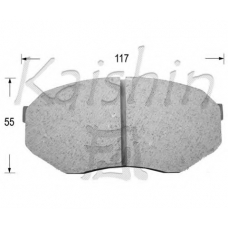 D3043 KAISHIN Комплект тормозных колодок, дисковый тормоз