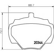 8DB 355 005-791 HELLA Комплект тормозных колодок, дисковый тормоз