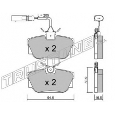 355.2 TRUSTING Комплект тормозных колодок, дисковый тормоз