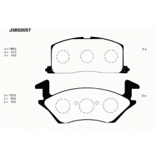 J3602057 NIPPARTS Комплект тормозных колодок, дисковый тормоз