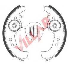 629.0539 VILLAR Комплект тормозных колодок