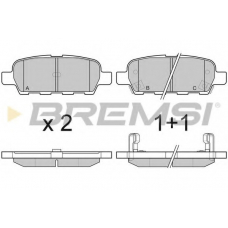 BP3067 BREMSI Комплект тормозных колодок, дисковый тормоз