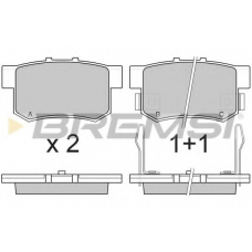 BP2483 BREMSI Комплект тормозных колодок, дисковый тормоз
