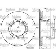 187065 VALEO Тормозной диск