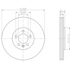 8DD 355 105-391 HELLA Тормозной диск