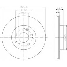 8DD 355 122-242 HELLA PAGID Тормозной диск