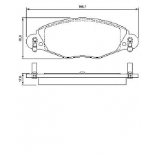 0 986 424 581 BOSCH Комплект тормозных колодок, дисковый тормоз