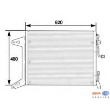 8FC 351 300-051 HELLA Конденсатор, кондиционер