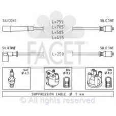 4.9535 FACET Ккомплект проводов зажигания