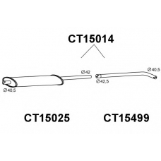 CT15014 VENEPORTE Средний глушитель выхлопных газов