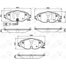 ADB12158 COMLINE Комплект тормозных колодок, дисковый тормоз