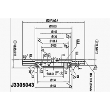 J3305043 NIPPARTS Тормозной диск