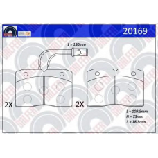 20169 GALFER Комплект тормозных колодок, дисковый тормоз
