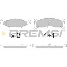 BP2772 BREMSI Комплект тормозных колодок, дисковый тормоз