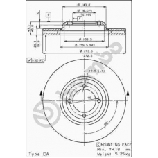 09.3358.10 BREMBO Тормозной диск