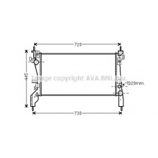 FT2380 AVA Радиатор, охлаждение двигателя