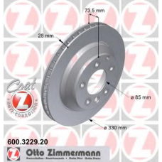 600.3229.20 ZIMMERMANN Тормозной диск