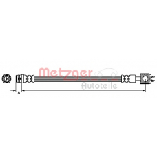 4116202 METZGER Тормозной шланг