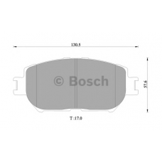 0 986 505 402 BOSCH Комплект тормозных колодок, дисковый тормоз