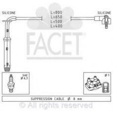 4.8857 FACET Ккомплект проводов зажигания