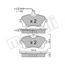 22-0853-0 METELLI Комплект тормозных колодок, дисковый тормоз