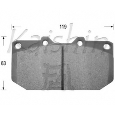 D1178 KAISHIN Комплект тормозных колодок, дисковый тормоз
