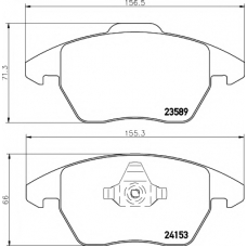 8DB 355 011-811 HELLA PAGID Комплект тормозных колодок, дисковый тормоз