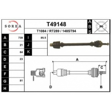 T49148 EAI Приводной вал