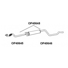 OP40648 VENEPORTE Средний глушитель выхлопных газов