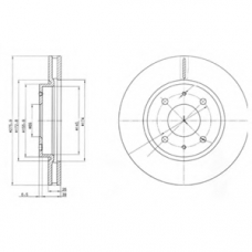 BG4068 DELPHI Тормозной диск