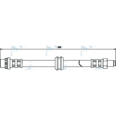 HOS3057 APEC Тормозной шланг