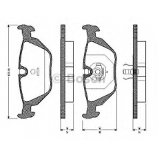 0 986 TB2 146 BOSCH Комплект тормозных колодок, дисковый тормоз