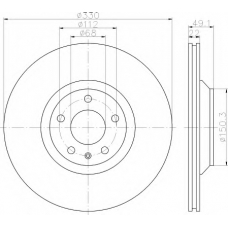 8DD 355 111-191 HELLA Тормозной диск