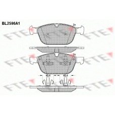 BL2596A1 FTE Комплект тормозных колодок, дисковый тормоз