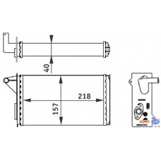 8FH 351 313-061 HELLA Теплообменник, отопление салона