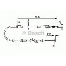 1 987 482 137 BOSCH Трос, стояночная тормозная система