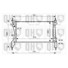 QER1646 QUINTON HAZELL Радиатор, охлаждение двигателя
