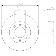 8DD 355 101-811 HELLA PAGID Тормозной диск