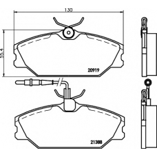 8DB 355 019-181 HELLA PAGID Комплект тормозных колодок, дисковый тормоз