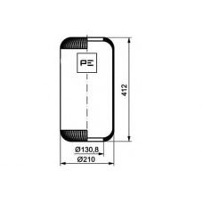 084.033-70A PE Automotive Кожух пневматической рессоры