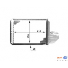 8FH 351 311-661 HELLA Теплообменник, отопление салона