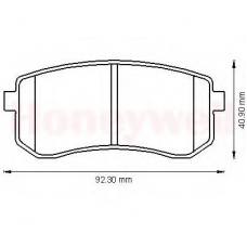 572527B BENDIX Комплект тормозных колодок, дисковый тормоз