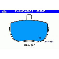 13.0460-6905.2 ATE Колодки тормозные