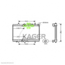 31-2808 KAGER Радиатор, охлаждение двигателя