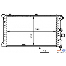 8MK 376 711-791 HELLA Радиатор, охлаждение двигателя