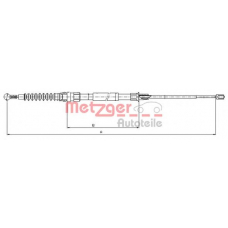 10.7626 METZGER Трос, стояночная тормозная система