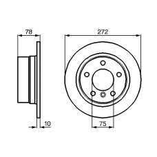 0 986 478 641 BOSCH Тормозной диск