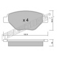 559.0 TRUSTING Комплект тормозных колодок, дисковый тормоз