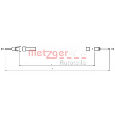 10.4523 METZGER Трос, стояночная тормозная система