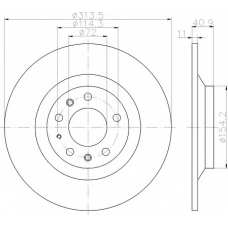 8DD 355 114-501 HELLA Тормозной диск